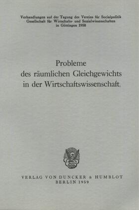 Hoffmann | Probleme des räumlichen Gleichgewichts in der Wirtschaftswissenschaft. | E-Book | sack.de