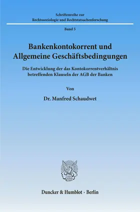 Schaudwet | Bankenkontokorrent und Allgemeine Geschäftsbedingungen. | E-Book | www.sack.de