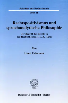 Eckmann | Rechtspositivismus und sprachanalytische Philosophie. | E-Book | sack.de