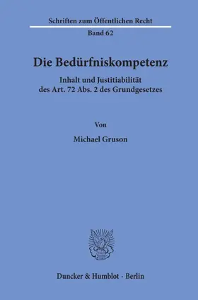 Gruson |  Die Bedürfniskompetenz. | eBook | Sack Fachmedien