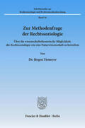 Tiemeyer |  Zur Methodenfrage der Rechtssoziologie. | eBook | Sack Fachmedien