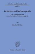 Hinz |  Tarifhoheit und Verfassungsrecht. | eBook | Sack Fachmedien