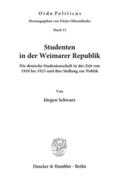 Schwarz |  Studenten in der Weimarer Republik. | eBook | Sack Fachmedien