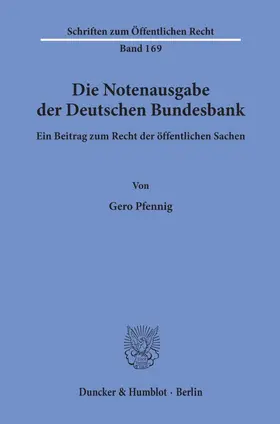 Pfennig |  Die Notenausgabe der Deutschen Bundesbank. | eBook | Sack Fachmedien