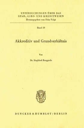Borggrefe | Akkreditiv und Grundverhältnis. | E-Book | sack.de