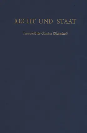 Hablitzel / Wollenschläger |  Recht und Staat. | eBook | Sack Fachmedien