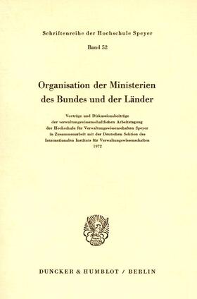 Organisation der Ministerien des Bundes und der Länder. | E-Book | sack.de