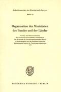  Organisation der Ministerien des Bundes und der Länder. | eBook | Sack Fachmedien