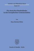 Birke |  Die deutschen Bundesländer in den Europäischen Gemeinschaften | eBook | Sack Fachmedien