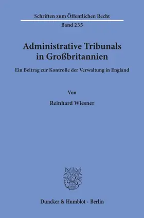 Wiesner |  Administrative Tribunals in Großbritannien. | eBook | Sack Fachmedien