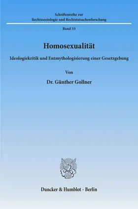 Gollner |  Homosexualität. | eBook | Sack Fachmedien