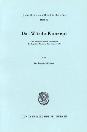 Giese | Das Würde-Konzept. | E-Book | sack.de