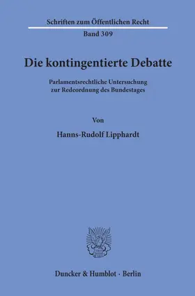 Lipphardt |  Die kontingentierte Debatte. | eBook | Sack Fachmedien