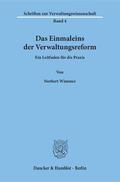 Wimmer |  Das Einmaleins der Verwaltungsreform | eBook | Sack Fachmedien
