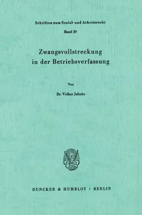 Jahnke | Zwangsvollstreckung in der Betriebsverfassung. | E-Book | sack.de