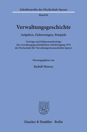 Morsey |  Verwaltungsgeschichte. | eBook | Sack Fachmedien