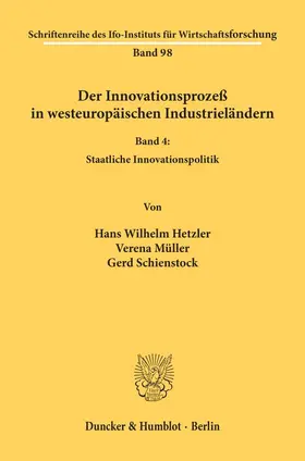 Hetzler / Schienstock / Müller |  Der Innovationsprozeß in westeuropäischen Industrieländern. | eBook | Sack Fachmedien