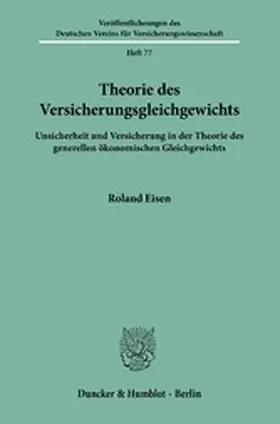 Eisen | Theorie des Versicherungsgleichgewichts. | E-Book | www.sack.de