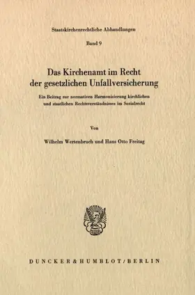 Wertenbruch / Freitag | Das Kirchenamt im Recht der gesetzlichen Unfallversicherung. | E-Book | sack.de