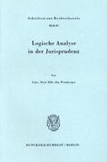 Weinberger |  Logische Analyse in der Jurisprudenz. | eBook | Sack Fachmedien