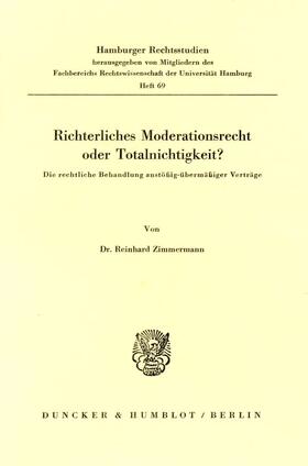 Zimmermann | Richterliches Moderationsrecht oder Totalnichtigkeit? | E-Book | sack.de