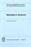 Zimmermann |  Marketing im Handwerk. | eBook | Sack Fachmedien