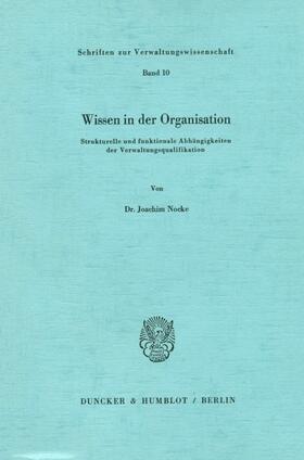 Nocke | Wissen in der Organisation. | E-Book | sack.de