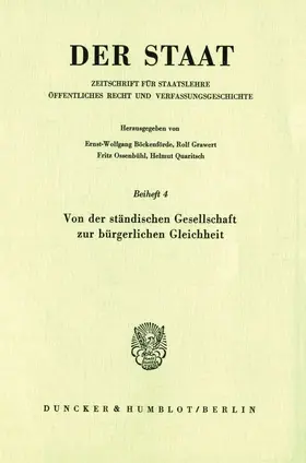  Von der ständischen Gesellschaft zur bürgerlichen Gleichheit. | eBook | Sack Fachmedien