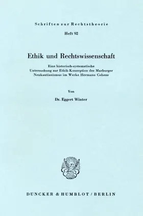 Winter |  Ethik und Rechtswissenschaft. | eBook | Sack Fachmedien