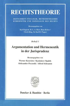Peczenik / Schramm / Opalek | Argumentation und Hermeneutik in der Jurisprudenz. | E-Book | sack.de