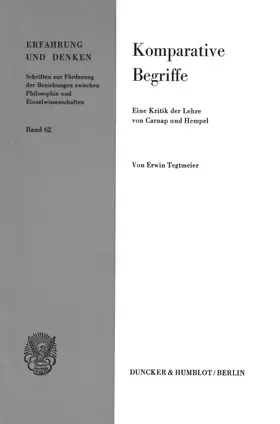 Tegtmeier |  Komparative Begriffe. | eBook | Sack Fachmedien