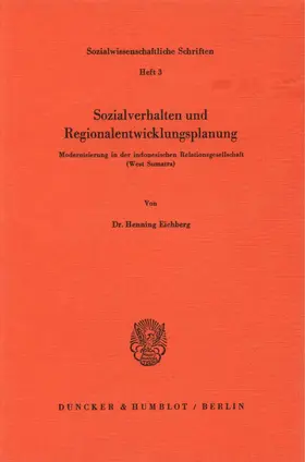 Eichberg |  Sozialverhalten und Regionalentwicklungsplanung. | eBook | Sack Fachmedien
