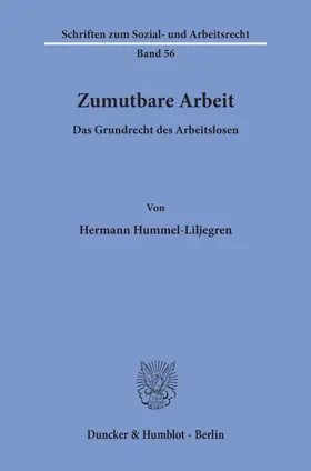 Hummel-Liljegren | Zumutbare Arbeit. | E-Book | www.sack.de