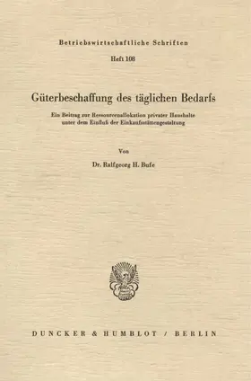 Bufe | Güterbeschaffung des täglichen Bedarfs. | E-Book | www.sack.de
