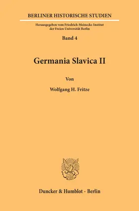 Fritze | Germania Slavica II. | E-Book | sack.de