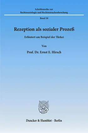 Hirsch |  Rezeption als sozialer Prozeß. | eBook | Sack Fachmedien