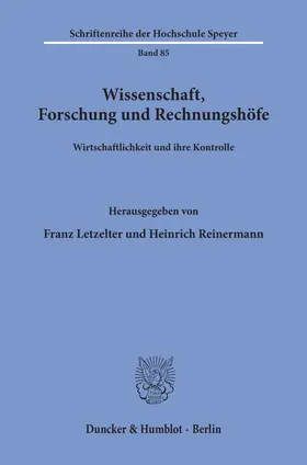 Letzelter / Reinermann |  Wissenschaft, Forschung und Rechnungshöfe. | eBook | Sack Fachmedien