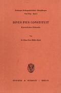 Müller-Eiselt |  Divus Pius Constituit. | eBook | Sack Fachmedien