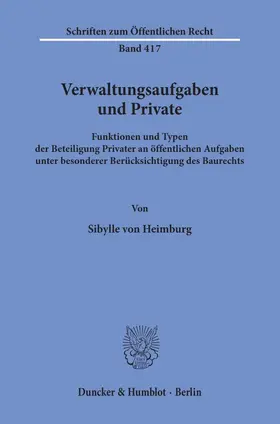 Heimburg | Verwaltungsaufgaben und Private. | E-Book | sack.de