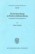 Achterberg |  Die Rechtsordnung als Rechtsverhältnisordnung | eBook | Sack Fachmedien