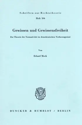 Mock |  Gewissen und Gewissensfreiheit. | eBook | Sack Fachmedien