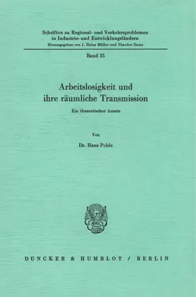 Pohle |  Arbeitslosigkeit und ihre räumliche Transmission. | eBook | Sack Fachmedien