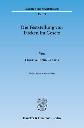 Canaris | Die Feststellung von Lücken im Gesetz | E-Book | sack.de