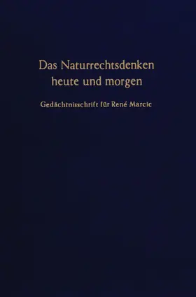 Mayer-Maly / Simons |  Das Naturrechtsdenken heute und morgen. | eBook | Sack Fachmedien
