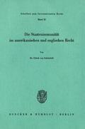 Schönfeld |  Die Staatenimmunität im amerikanischen und englischen Recht. | eBook | Sack Fachmedien