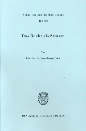 Peine |  Das Recht als System. | eBook | Sack Fachmedien