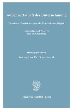 Nagel / Numrich | Außenwirtschaft der Unternehmung. | E-Book | sack.de