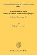 Gerstenberger |  Strukturwandel unter verschlechterten Rahmenbedingungen. | eBook | Sack Fachmedien