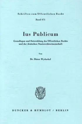 Wyduckel | Ius Publicum. | E-Book | www.sack.de