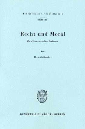 Geddert | Recht und Moral. | E-Book | sack.de